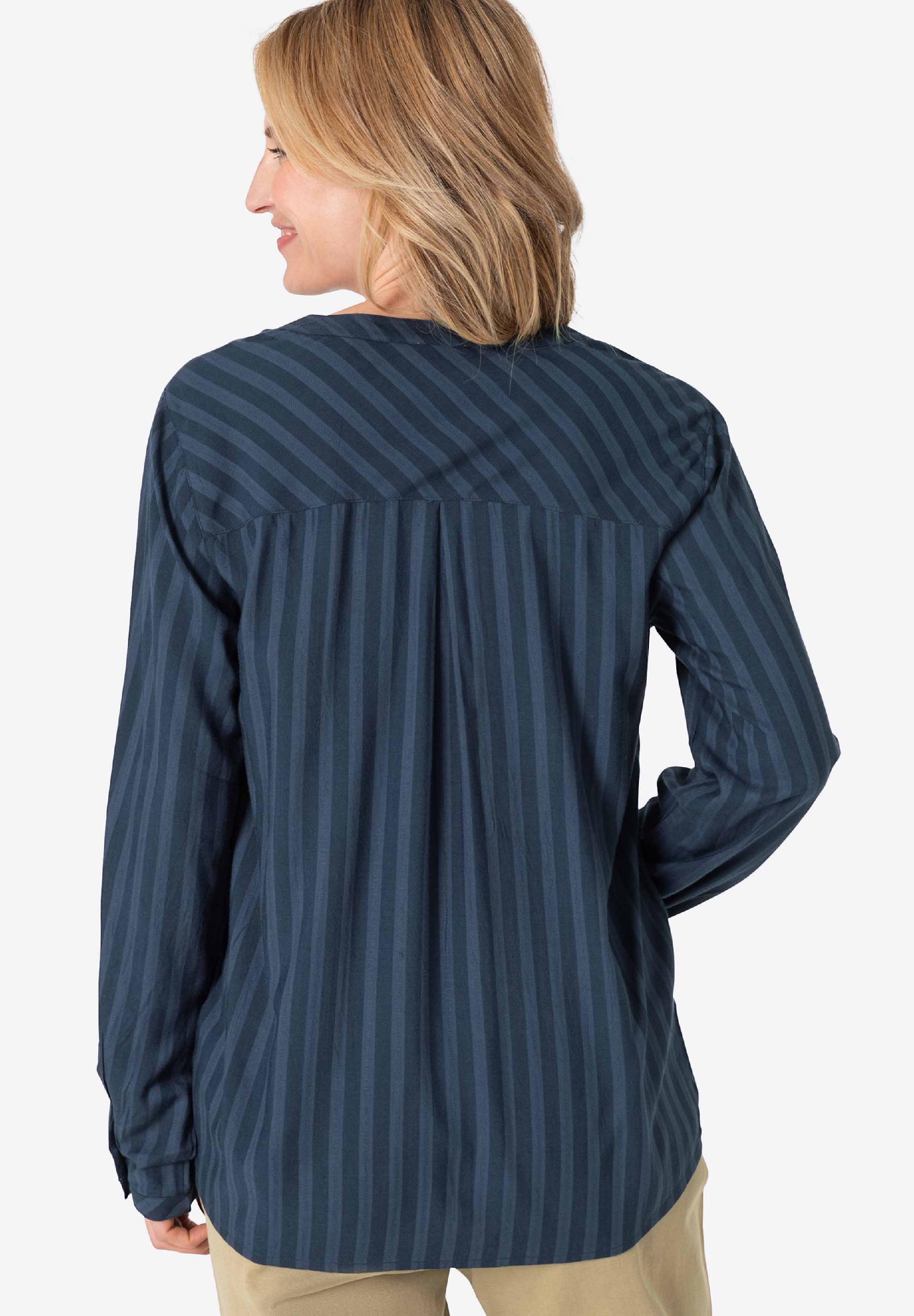 Striped Henley Blouse