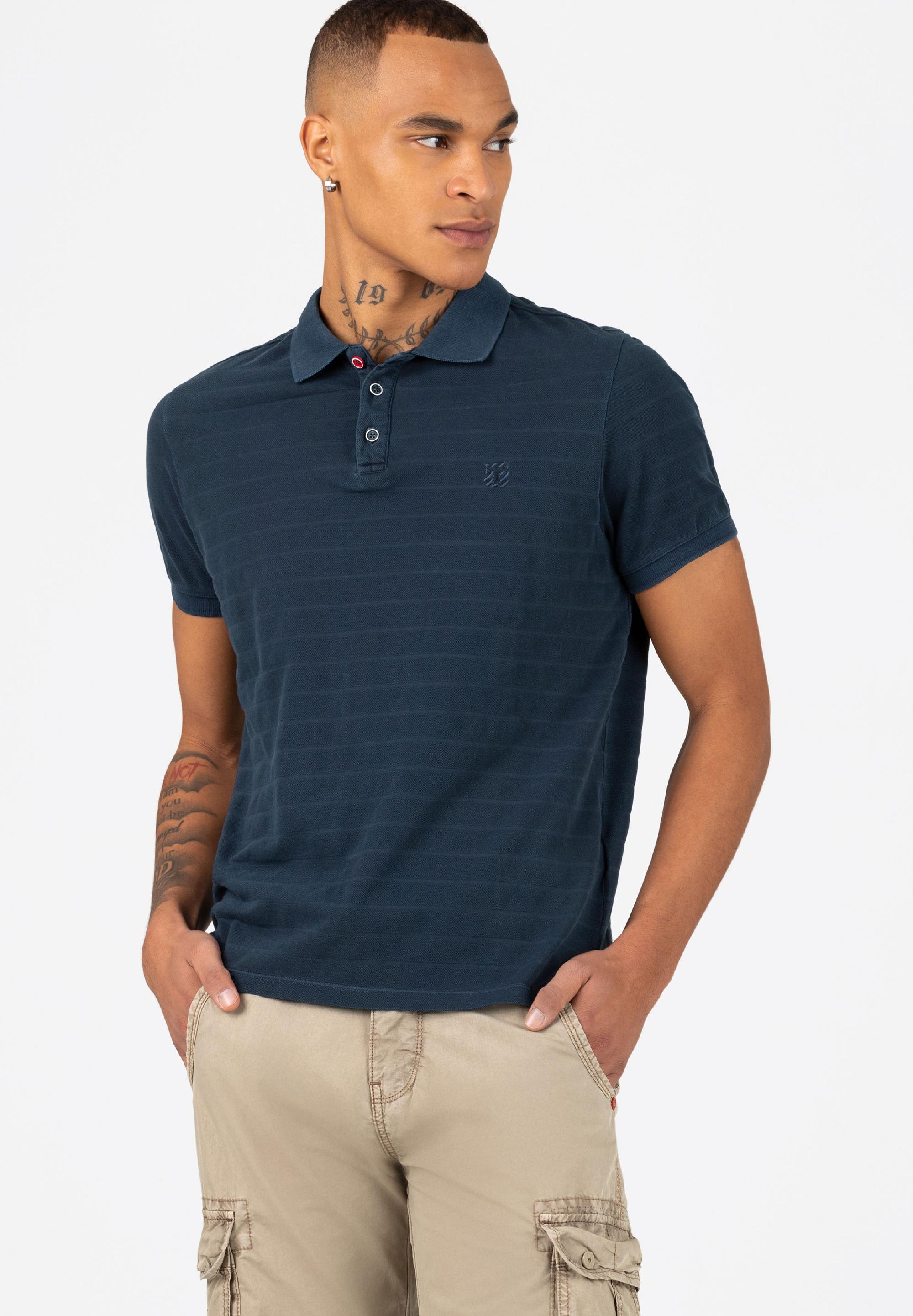 Tonal Striped Poloshirt